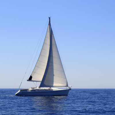 Sail boat in water