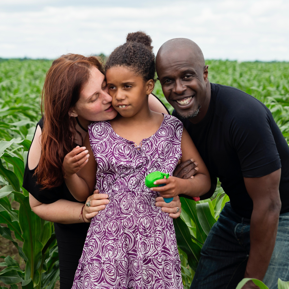 parents and autistic daughter